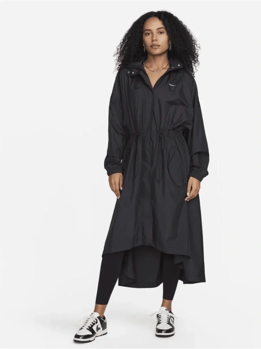 Nike Sportswear Essential Trench Coat Jacket with hoodie